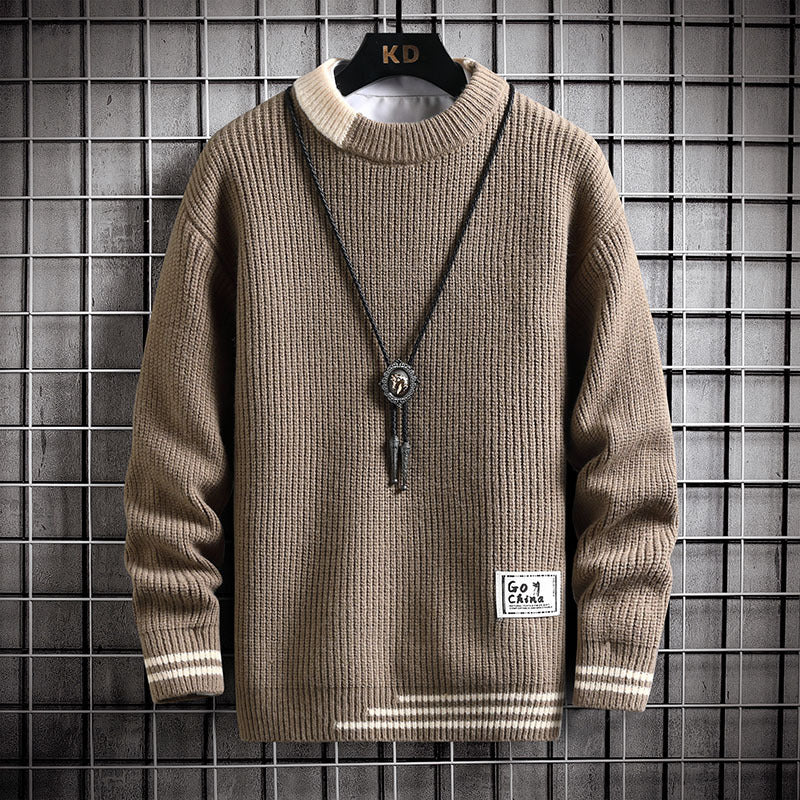 Sweater Men Fashion Autumn Winter Round Neck Warm