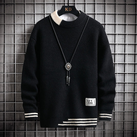 Sweater Men Fashion Autumn Winter Round Neck Warm