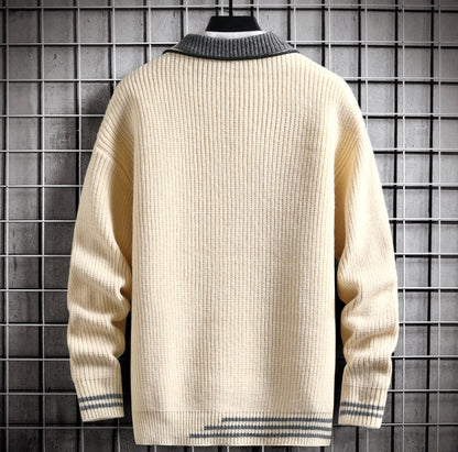 Sweater Men Fashion Autumn Winter Round Neck Warm