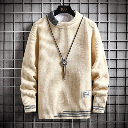 Sweater Men Fashion Autumn Winter Round Neck Warm